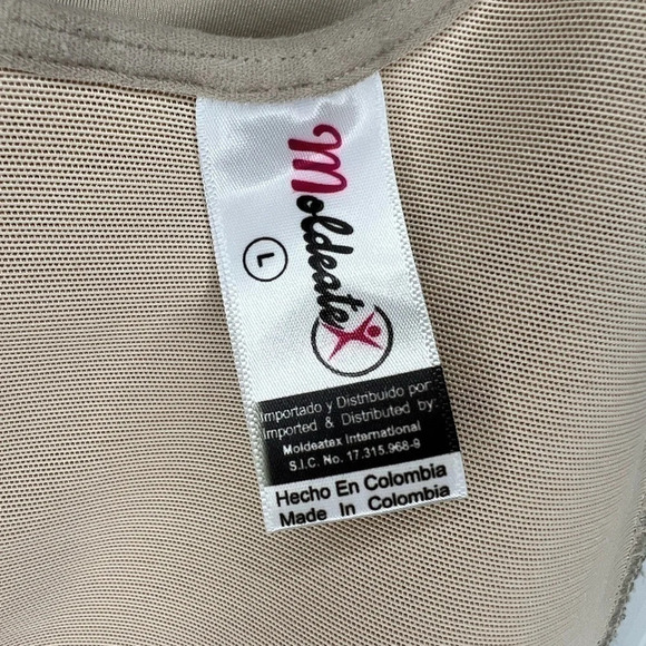 Moldeate suspender straps and hook closure shapewear short size L - Picture 3 of 12